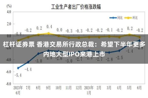 杠杆证券票 香港交易所行政总裁：希望下半年更多内地大型IPO来港上市