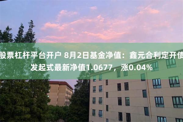 股票杠杆平台开户 8月2日基金净值：鑫元合利定开债发起式最新净值1.0677，涨0.04%