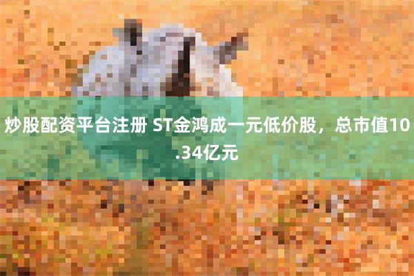 炒股配资平台注册 ST金鸿成一元低价股，总市值10.34亿元